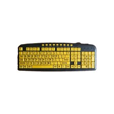 Teclado Big Bright Easy See amarelo impressão grande teclas de letras - Deficientes visuais  comprar usado  Enviando para Brazil