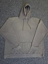Moletom com capuz vintage em branco cinza usado desbotado peso pesado tamanho 2XL anos 90 Skate Street comprar usado  Enviando para Brazil