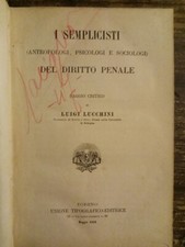 Lucchini luigi semplicisti usato  Roma