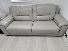 Real leather sofa for sale  BEDFORD