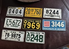 Usado, Enorme coleção de etiquetas de placa de licença de bicicleta vintage EUA, Canadá, Mônaco comprar usado  Enviando para Brazil