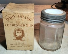 RARO FRASCO DE LEITE CONDENSADO ANTIGO MARCA BORDEN'S BABY com TAMPA DE LEITE NA CAIXA ORIGINAL comprar usado  Enviando para Brazil
