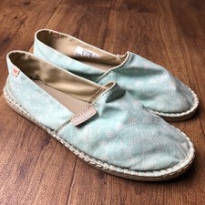 Sapatos casuais femininos Havaianas tamanho 9W azul-petróleo branco *manchas *Leia comprar usado  Enviando para Brazil