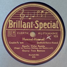 Schellackplatte hummel hummel gebraucht kaufen  Mühlenbeck