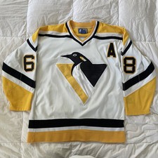 Camiseta de hóquei vintage anos 90 Starter Pittsburgh Penguins #68 Jaromir Jagr NHL GRANDE comprar usado  Enviando para Brazil