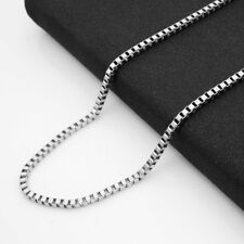 Colar de corrente caixa de aço inoxidável real atacado 1,5/2/2,5/3 mm 16-36"" comprar usado  Enviando para Brazil