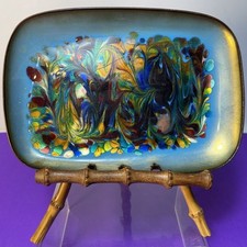 KAREKA Assinado Retangular Esmalte Cobre Display Cinzeiro Adesivo Vintage MCM comprar usado  Enviando para Brazil