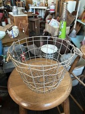 Usado, Cesta de arame de metal vintage cesta de coleta de amêijoas de ovos comprar usado  Enviando para Brazil