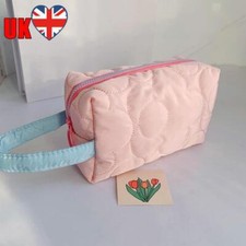 Usado, Bolsa de armazenamento acolchoada cor doce grande capacidade feminina viagem bolsa cosmética (rosa) comprar usado  Enviando para Brazil