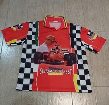 Camisa Jersey Ferrari F1 Vintage Anos 90 Fórmula 1 Michael Schumach Tamanho XL Masculina comprar usado Camisa Jersey Ferrari F1 Vintage Anos 90 Fórmula 1 Michael Schumach Tamanho XL Masculina comprar usado  Enviando para Brazil