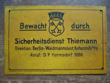 Blechschild bewacht durch gebraucht kaufen  Osterholz-Scharmbeck