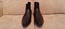 Mens black leather for sale  HALESOWEN
