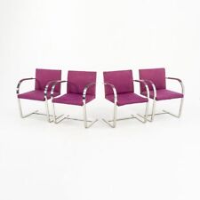 Conjunto de quatro cadeiras de jantar Mies van der Rohe Knoll Brno barra plana de aço inoxidável década de 1960 comprar usado  Enviando para Brazil