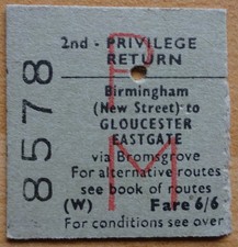 Railway ticket birmingham for sale  MARKET DRAYTON