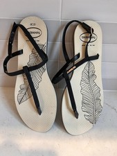 Sandálias Havaianas estampa de folhas 7/8 em perfeito estado comprar usado  Enviando para Brazil