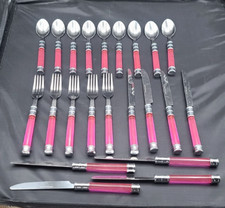 Usado, Talheres de acrílico rosa quente – Barbiecore Vibes – 22 peças conjunto de talheres Y2K comprar usado  Enviando para Brazil