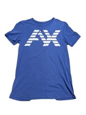 Camiseta de grife ARMANI EXCHANGE azul branca logotipo AX manga curta slim fit comprar usado  Enviando para Brazil