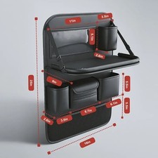 Bolsa de armazenamento de assento de carro organizador automático de assento traseiro com bandeja de mesa dobrável PU, usado comprar usado  Enviando para Brazil
