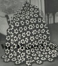 Padrão de crochê vintage flor hexagonal afegã/cobertor. comprar usado  Enviando para Brazil