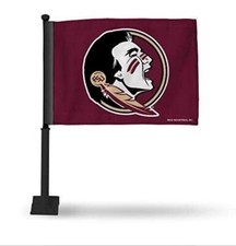 Bandeira de carro FSU Florida State Seminoles, poste preto, 16” x 19”, DUPLA FACE, grande comprar usado  Enviando para Brazil