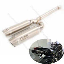 Silenciadores 51 mm pontas de escape tubulação média deslizamento 51 mm para Yamaha FZ6 FZ6N FZ6S 2004-2011 comprar usado  Enviando para Brazil