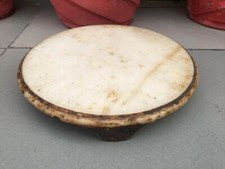Usado, Antiga placa de rolamento Chapati Roti floral esculpida à mão em pedra de mármore Chakla comprar usado  Enviando para Brazil