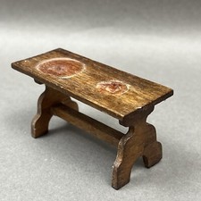 Móveis antigos em miniaturas para casa de bonecas - Banco de mesa de madeira para flores - 1:12 comprar usado  Enviando para Brazil