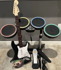 Completo TESTADO Rock Band Pacote com 4 Bandas Conjunto de Bateria de Guitarra Bateria Microfone Disco XBOX ONE comprar usado  Enviando para Brazil