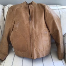 mens vintage leather bomber jacket for sale  MELTON MOWBRAY