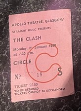 Clash live glasgow for sale  GLASGOW