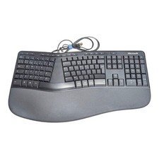 Teclado ergonômico Microsoft 1878 com fio USB 2.0 preto testado funcionando em bom estado comprar usado  Enviando para Brazil