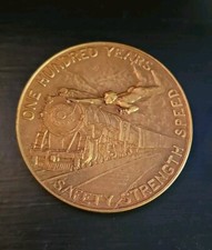 Medalha moeda de bronze B&O Railroad 1927 100 anos, motor a vapor Tom Thumb, presente  comprar usado  Enviando para Brazil