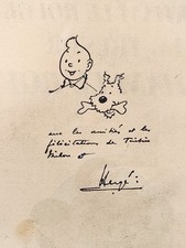 Dédicace tintin nominative d'occasion  Istres
