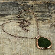 "Joyería colgante electroformada de piedras preciosas de moldavita cobre hecha a mano para mujer de 1,65" segunda mano  Embacar hacia Mexico