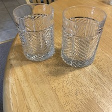 Conjunto de 2 Copos de Cristal Ralph Lauren HerringBone Design Lowball Descontinuado comprar usado  Enviando para Brazil