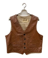 Schott leather gilet d'occasion  Expédié en Belgium