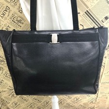 Bolsa de ombro Ferragamo Vara fita couro preto FQ227 autêntica comprar usado  Enviando para Brazil