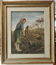 Quadro contadini lavoro usato  Pescara