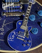 MINI GUITARRA ELÉTRICA AZUL AUTOGRAFADA REAL Tommy Thayer do Kiss Gibson Les Paul, usado comprar usado  Enviando para Brazil