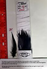 Lote de Seleccionar "Garza" Cantidad: 15 "Negro" (Plumas de 3.5" Pulgadas de Largo) segunda mano  Embacar hacia Mexico