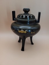 Vaso queimador de incenso japonês antigo vintage bronze H=130mm comprar usado  Enviando para Brazil