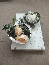 Silberschale blumen moosherz gebraucht kaufen  Haarbach
