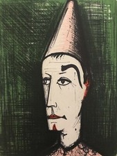 Bernard BUFFET Litografia Colorida "O Palhaço, Verde" Impressão Original Mourlot, 1967 comprar usado  Enviando para Brazil
