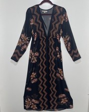 Cardigã feminino preto floral aberto frontal transparente quimono espanador natação capa longa comprar usado  Enviando para Brazil