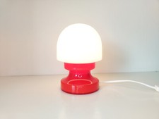 Candeeiro de mesa de vidro vintage, pop art, era espacial, abajur de cogumelo vermelho, design sueco comprar usado  Enviando para Brazil