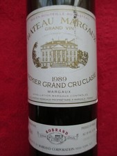 Château margaux 1989 d'occasion  Expédié en Belgium