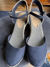 Navy blue wedges for sale  BURTON-ON-TRENT