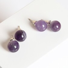925 Silver 10mm Natural Purple Amethyst Ball Stud Earrings High Quality comprar usado 925 Silver 10mm Natural Purple Amethyst Ball Stud Earrings High Quality comprar usado  Enviando para Brazil