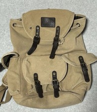 Mochila masculina de viagem durável estilo militar lona cáqui TAP, usado comprar usado  Enviando para Brazil