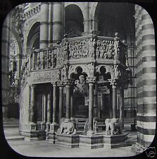 Usado, Lanterna mágica de vidro slide PÚLPITO NA CATEDRAL DE SIENA C1890 FOTO ITÁLIA TOSCANA comprar usado  Enviando para Brazil